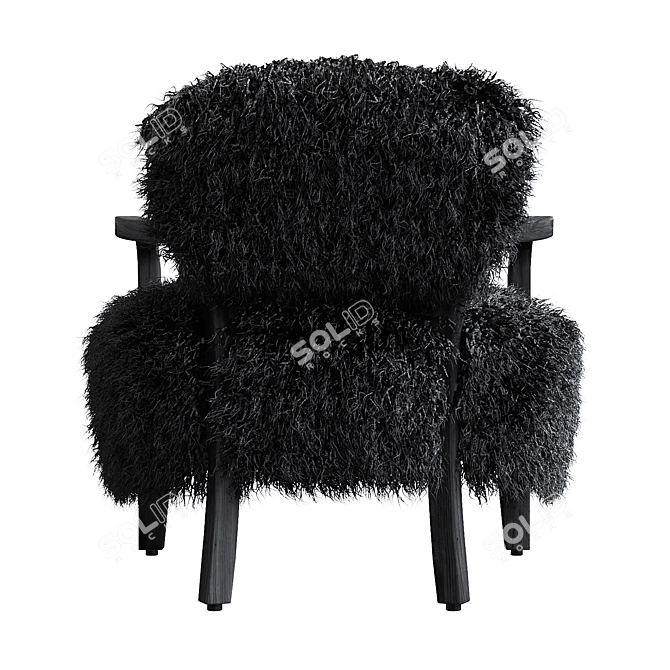 Cozy Yeti Black Cabana Chair: Timothy Oulton 3D model image 4