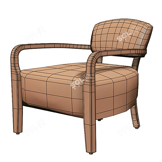 Cozy Yeti Black Cabana Chair: Timothy Oulton 3D model image 5