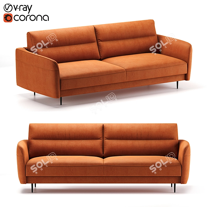 Ridan Barhat Ginger Sofa: Sleek Design, Superior Comfort 3D model image 1