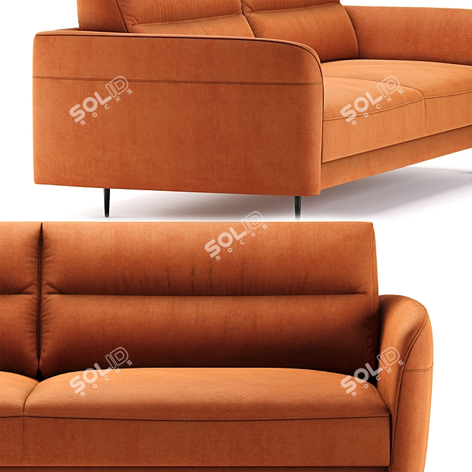 Ridan Barhat Ginger Sofa: Sleek Design, Superior Comfort 3D model image 3