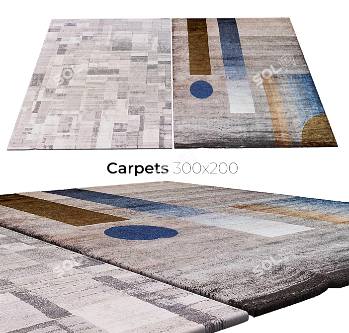 Flawlessly Crafted Carpets 3D model image 1