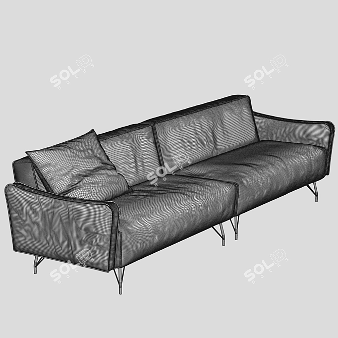 Vibrant Pop Sofa: Sleek and Stylish 3D model image 3