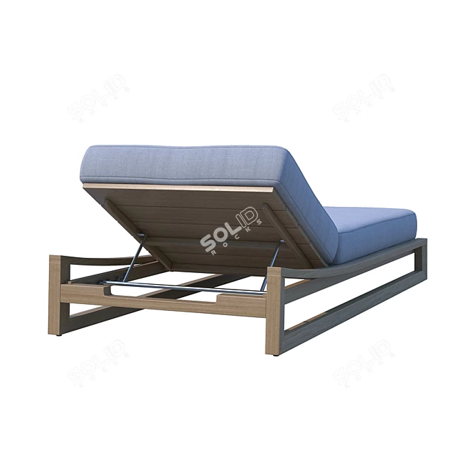 Sebastian Teak Chaise Lounge 3D model image 4