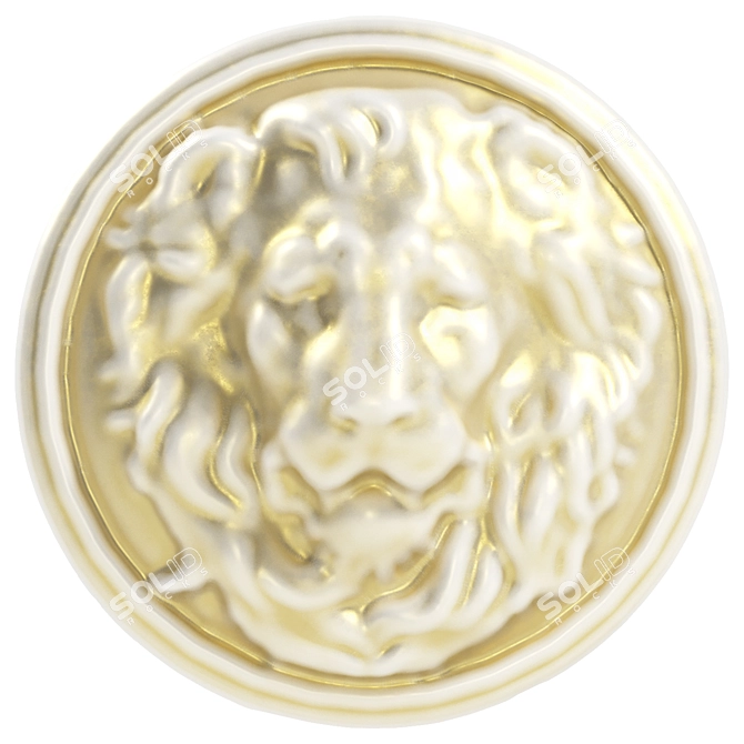 Title: Artistic Lion Wood Mascaron 3D model image 3