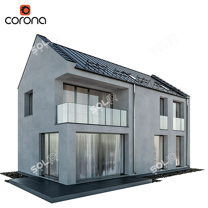 Modern House 06: Stunning 3D Architectural Model 3D model image 3