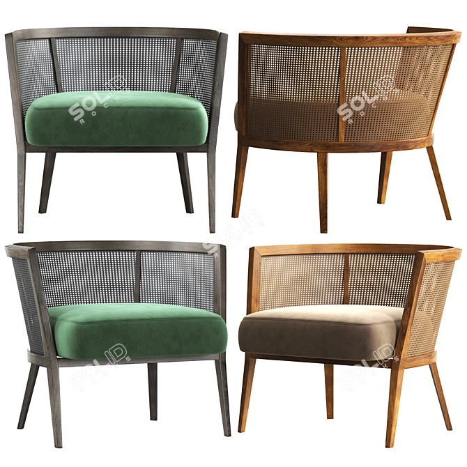 Modern 2015 Harvey Probber Lounge Chair 3D model image 2