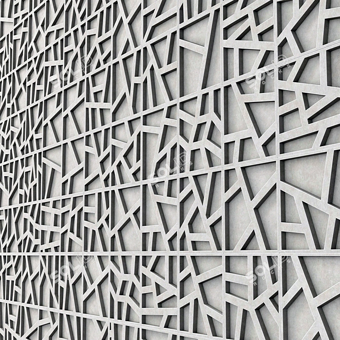 Smooth Tile Concrete Angle Line - N3 3D model image 3