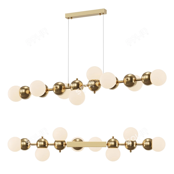 Scandinavian Style Metal Lamp 3D model image 1