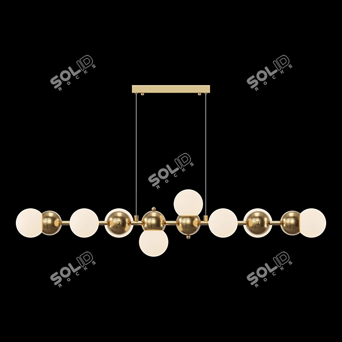 Scandinavian Style Metal Lamp 3D model image 2