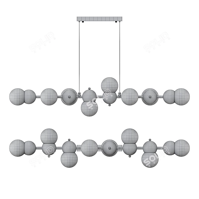 Scandinavian Style Metal Lamp 3D model image 3