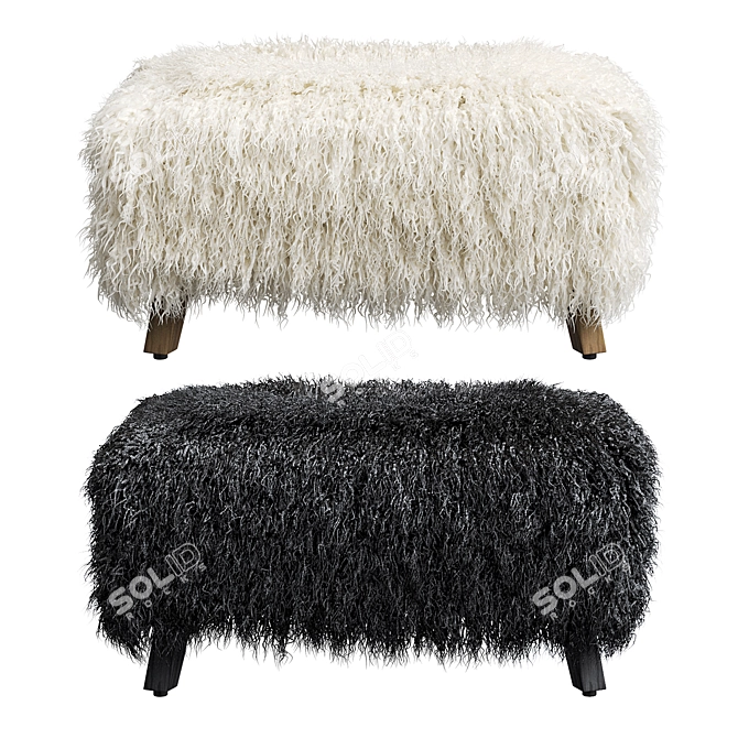 Yeti Cabana Footstool: Luxurious Comfort in Two Stunning Colors 3D model image 2