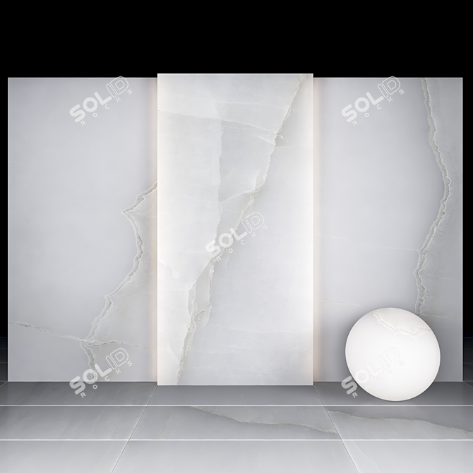 Luxury Light Onyx: Elegant and Versatile Onyx Texture 3D model image 3