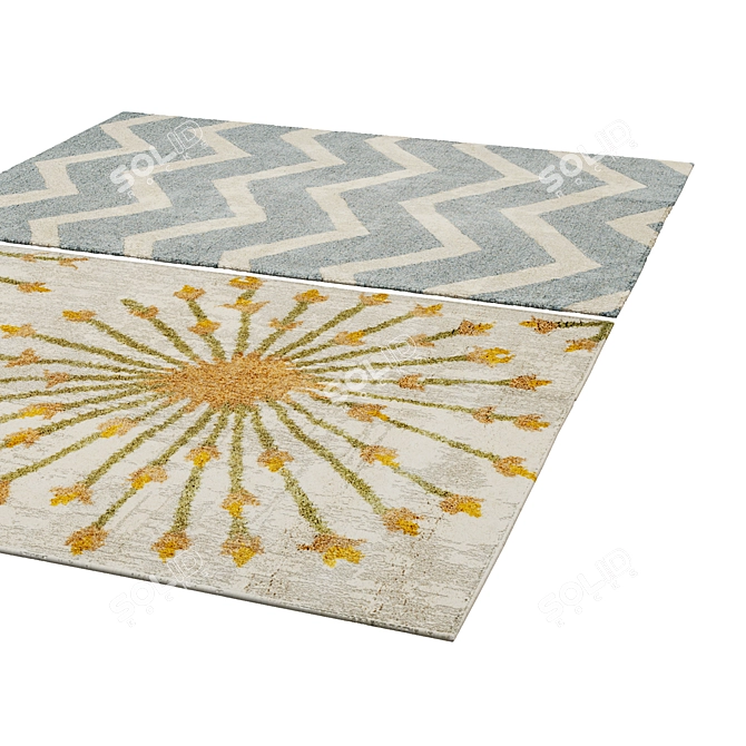 Vibrant Multicolor Rug - 39 3D model image 2