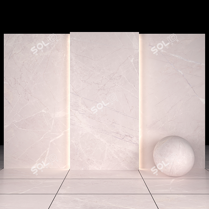 Modern Alanya Gray Marble: Versatile Texture & Stunning Design 3D model image 2