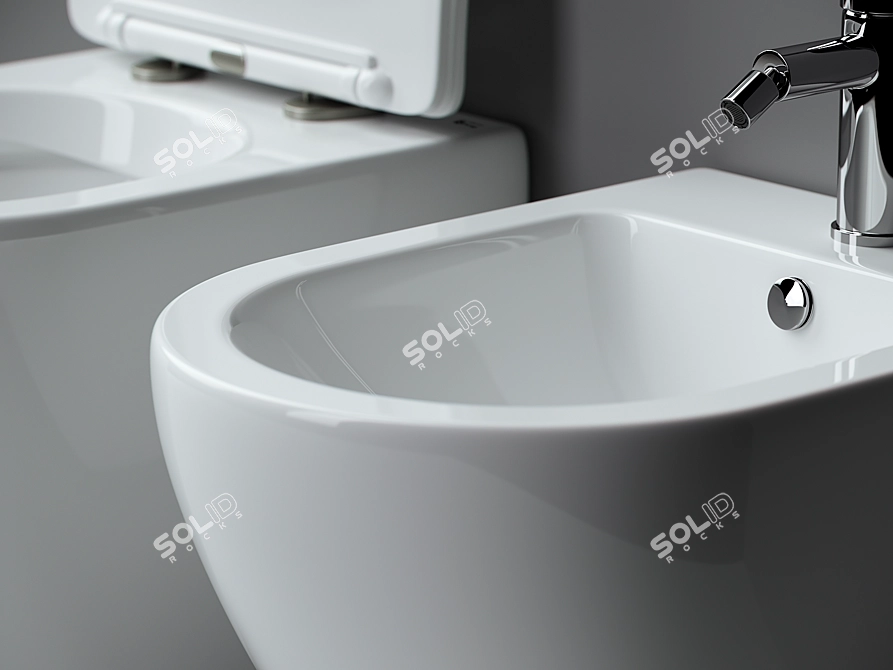 Metropol Hanging Bidet CN4003 by Ceramica Nova 3D model image 2