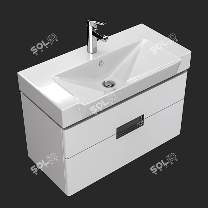 Elegant Jacob Delafon Sink Set 3D model image 1