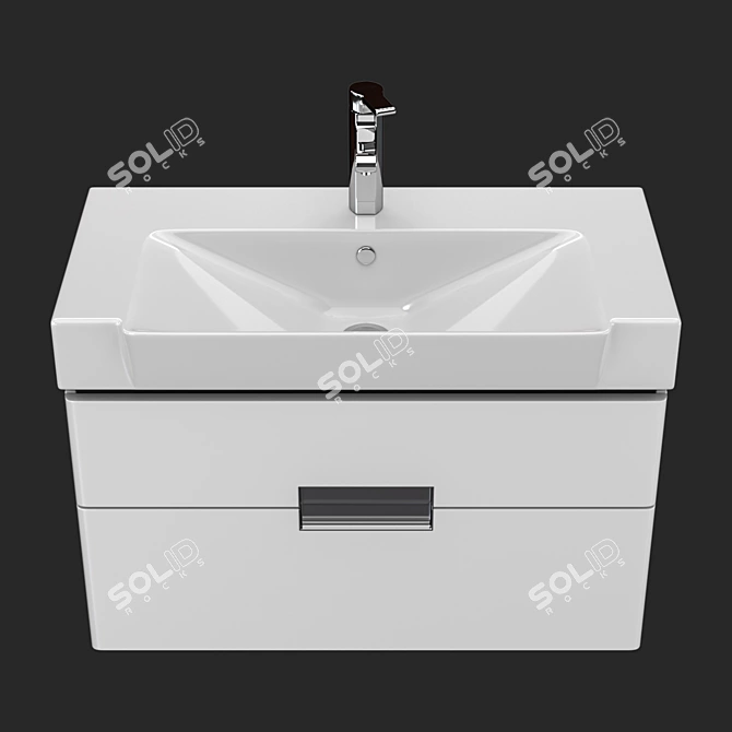 Elegant Jacob Delafon Sink Set 3D model image 2