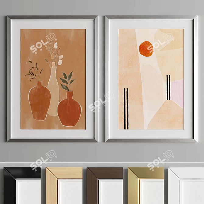 Elegant Art Frame Collection 3D model image 2