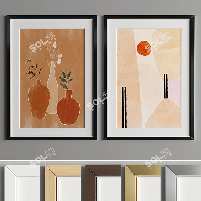 Elegant Art Frame Collection 3D model image 3