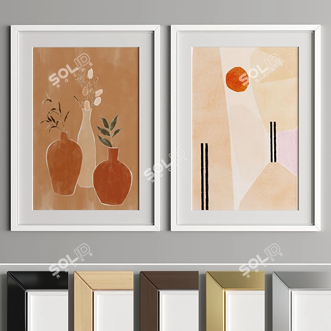 Elegant Art Frame Collection 3D model image 4