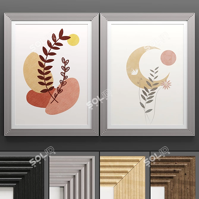 Contemporary Art Frames: Set of 2, 50x70cm 3D model image 1