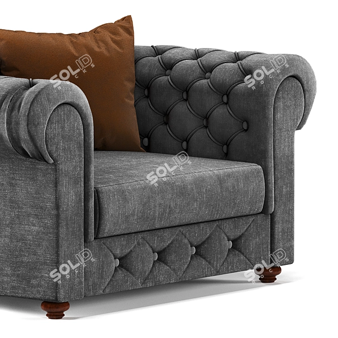 Luxury Comfort Cushioned Furniture 3D model image 2