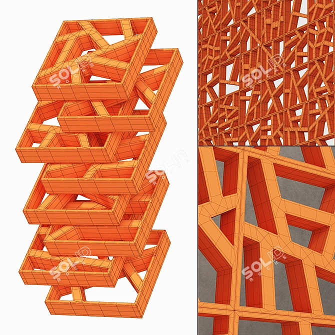 Versatile Tile Concrete Angle Line 3D model image 5