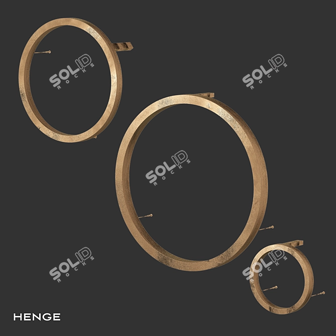 Henge Light Ring Wall Lamp 3D model image 1