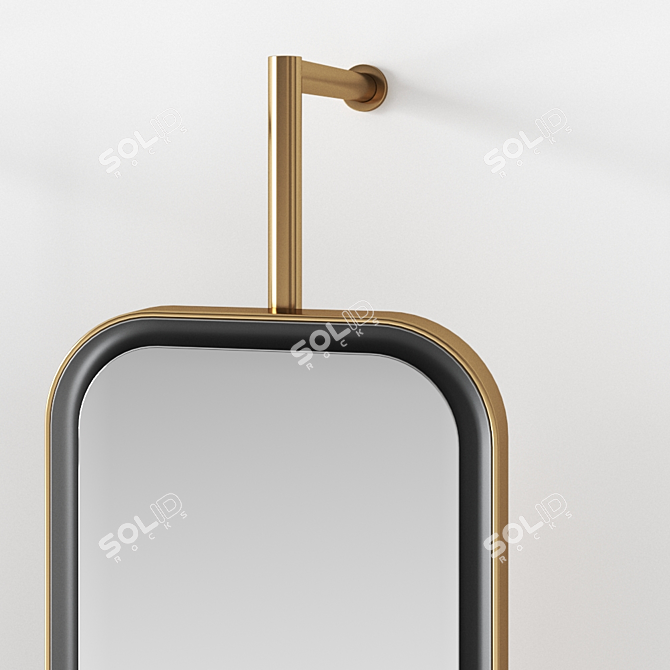 Capital Mirror: Adone Steel Wall-Mounted Mirror 3D model image 2