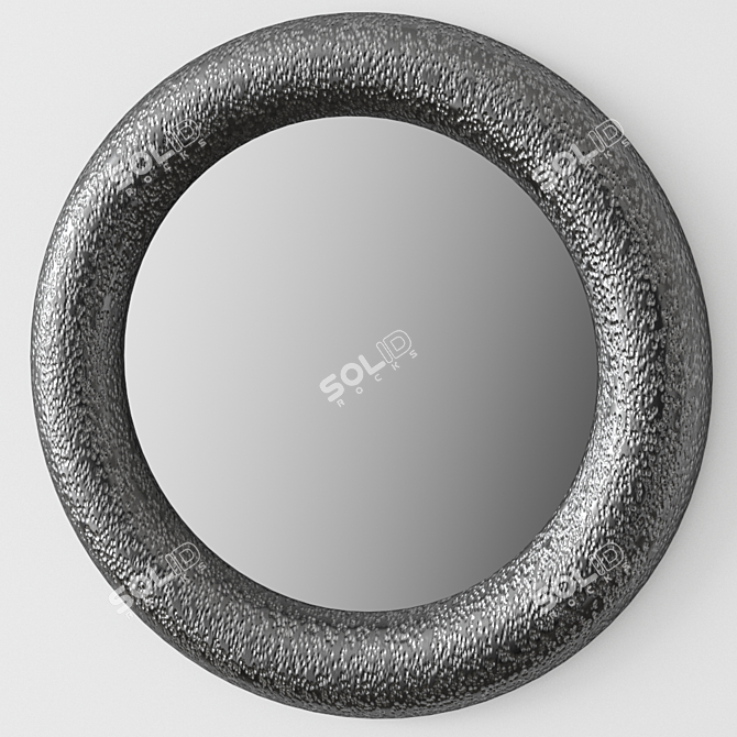 Modern Millennium Round Mirror 3D model image 2