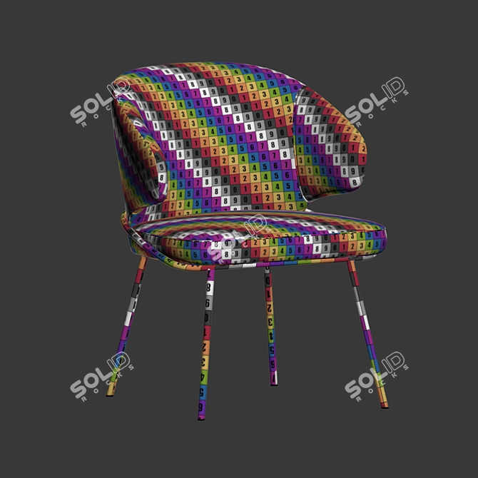 Elegant Eichholtz Kinley Dining Chairs 3D model image 5