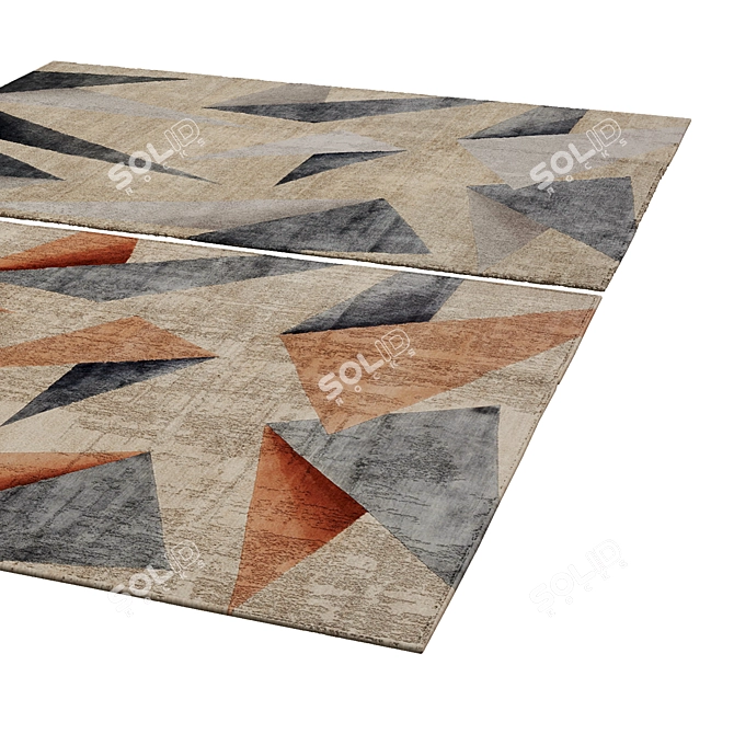 Polys: 3 888, Vets: 4 004 - Vibrant Rug 50 3D model image 2