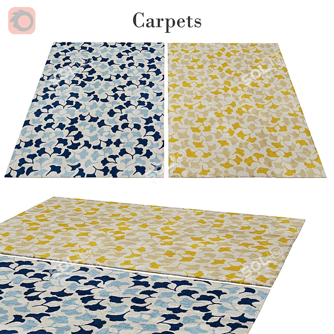 Modern 3-D Design Rug 3D model image 1