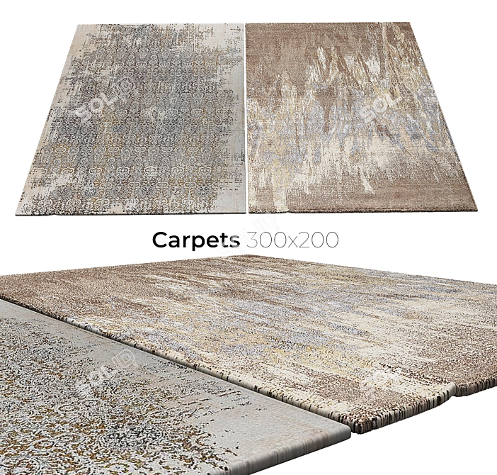 Luxury Floor Decor: Stylish Carpets 3D model image 1