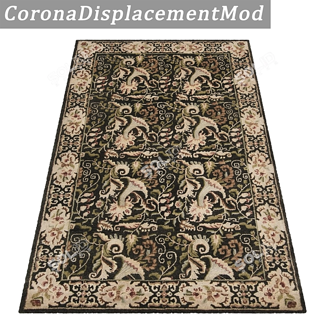 Luxury Textured Carpet Set 3D model image 4