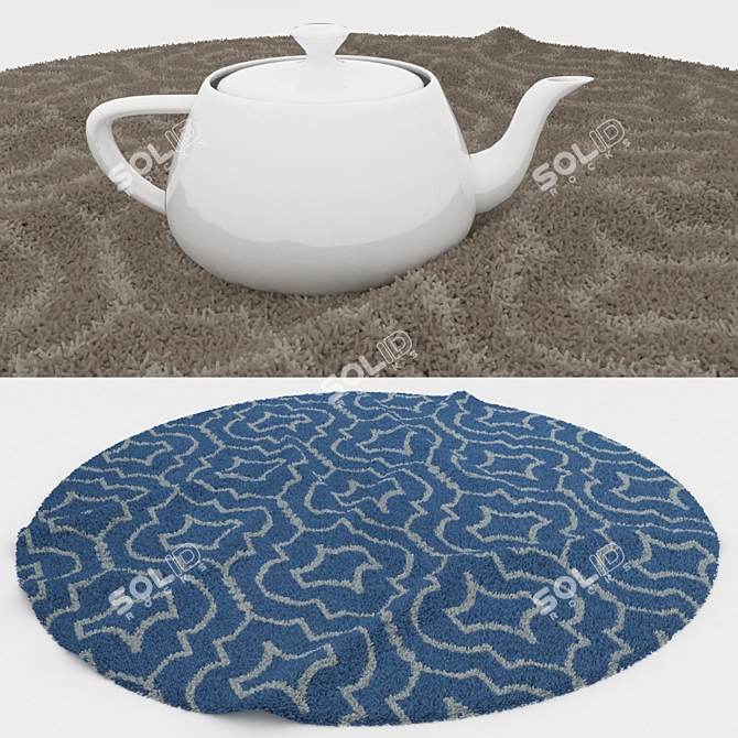 Round Carpets Set - Perfect for Diverse Perspectives 3D model image 3