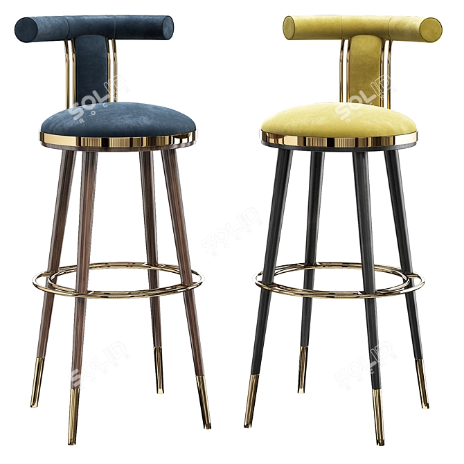 Elegant Bar Chair - Morris 3D model image 1