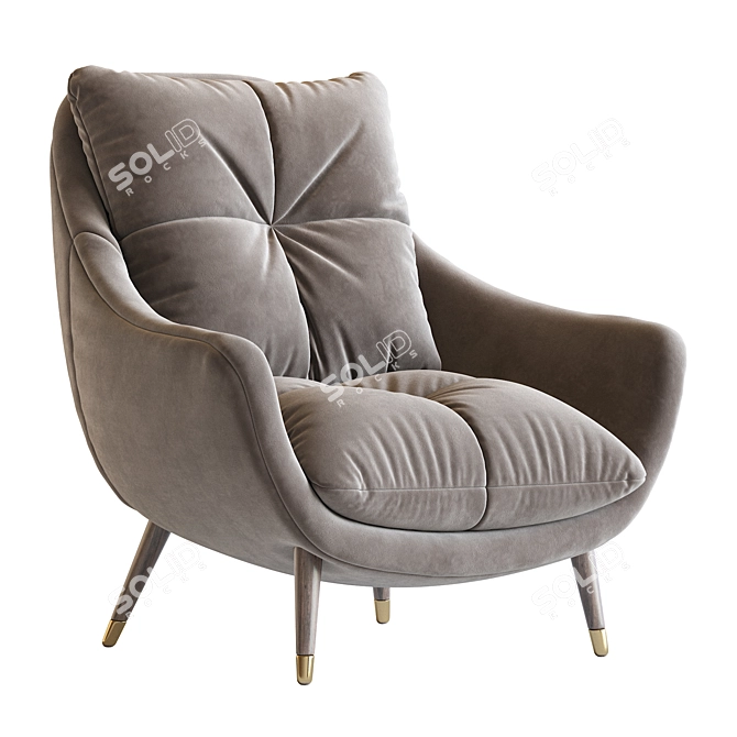 Sophia Modern Armchair 3D model image 2