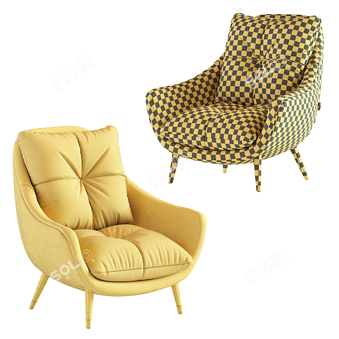 Sophia Modern Armchair 3D model image 5