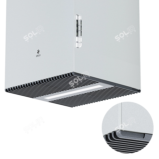 Elica Haiku Island 320s : Sleek and Efficient Island Range Hood 3D model image 4