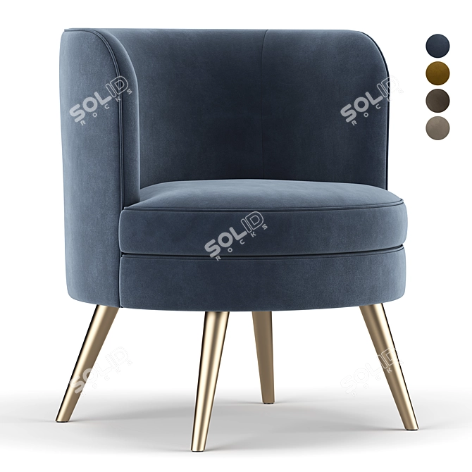 Beadle Accent Chair: Timeless Elegance 3D model image 1