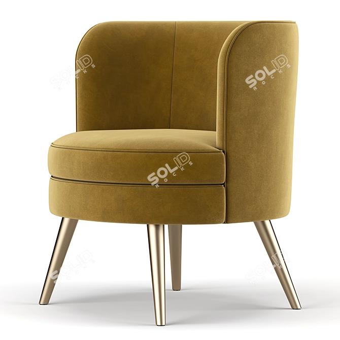 Beadle Accent Chair: Timeless Elegance 3D model image 4