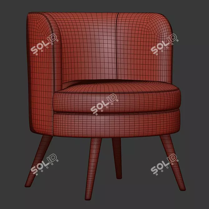 Beadle Accent Chair: Timeless Elegance 3D model image 5