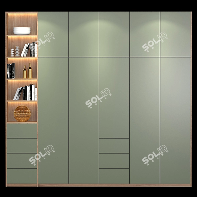 Ready-to-Use Shelf Design Models 3D model image 1