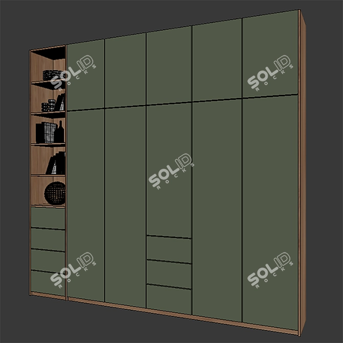 Ready-to-Use Shelf Design Models 3D model image 3