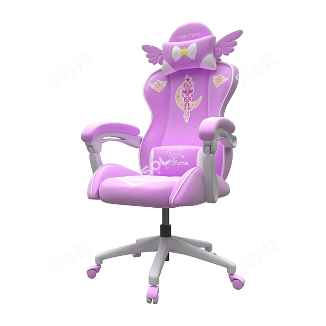 Sailor Moon Pink Gaming Chair 3D model image 1