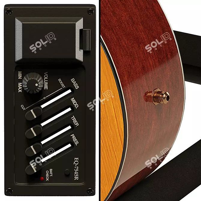 Pao Chia Classic Guitar: Exquisite Craftsmanship & Exceptional Rendering 3D model image 4