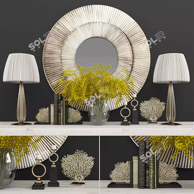 Elegant Home Decor Set 3D model image 4