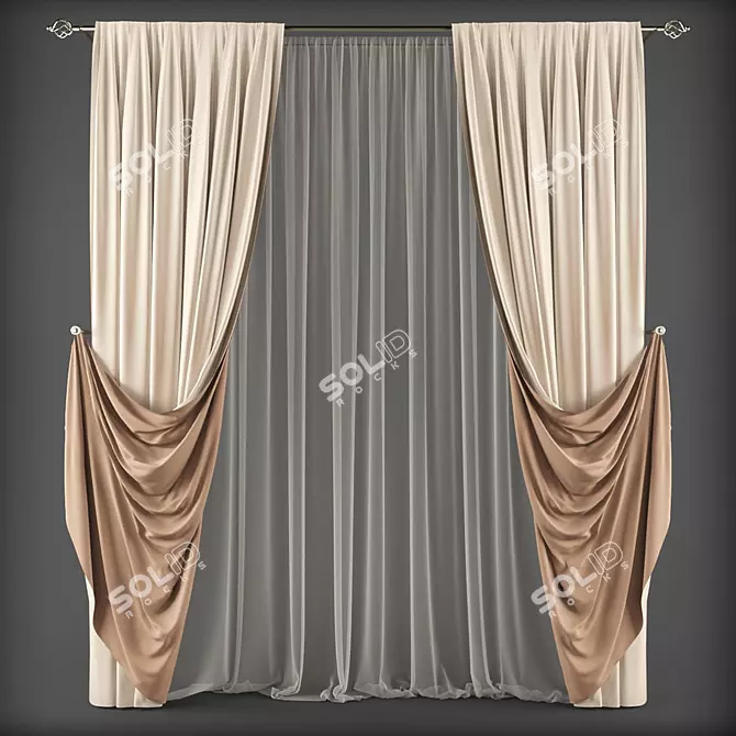 Versatile Polys Curtains 3D model image 1