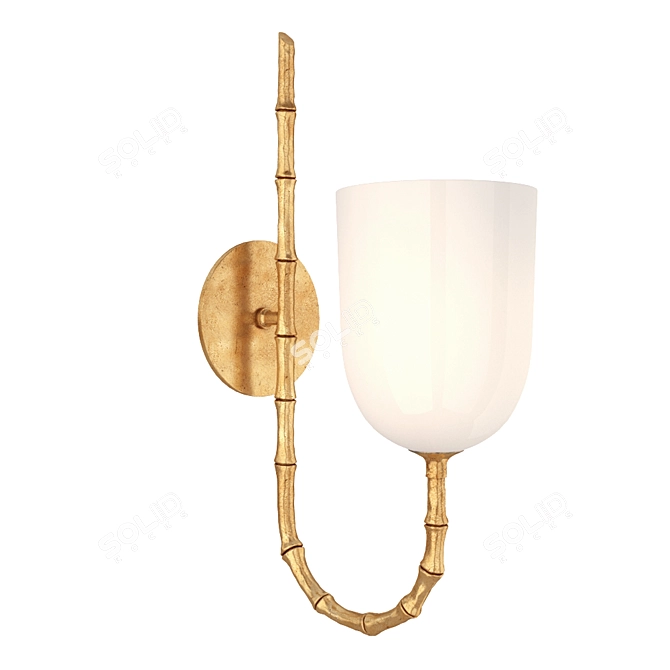 Gilded Edgemere Wall Light: Elegant Illumination 3D model image 1